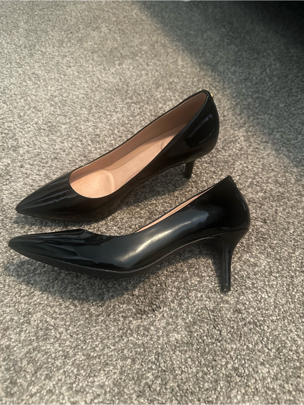 Cole Haan Classic Black Patent Pointed-Toe Pumps